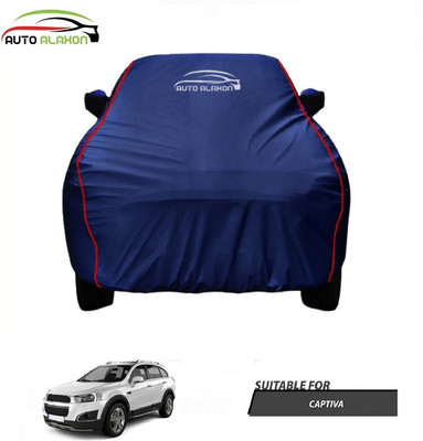 AUTO ALAXON Car Cover For Chevrolet Captiva (With Mirror Pockets)(Blue)
