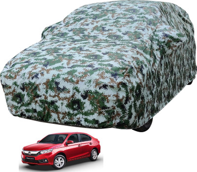 Auto Hub Car Cover For Honda Amaze (With Mirror Pockets)(Multicolor)