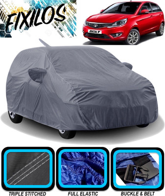 FIXILOS Car Cover For Tata Bolt (With Mirror Pockets)(Grey)