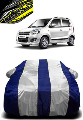 FRONCH Car Cover For Maruti Suzuki Wagon R 1.1L 16V (With Mirror Pockets)(White, Blue)