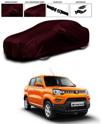 ANTHUB Car Cover For Maruti Suzuki S-Presso (With Mirror Pockets)(Maroon, For 2019, 2020, 2021, 2022, 2023, 2024 Models)