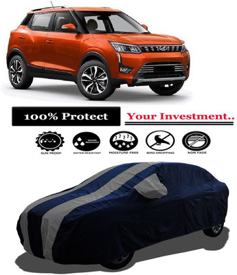 Amexride Car Cover For Mahindra XUV300 W4 Petrol (With Mirror Pockets)(Grey)