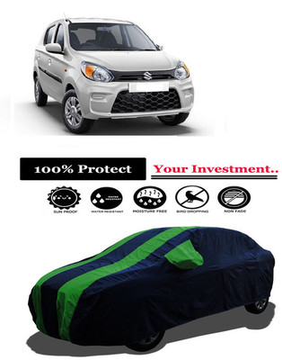 Amexride Car Cover For Maruti 800 Std BSII (With Mirror Pockets)(Green)