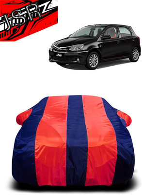 J S R Car Cover For Toyota Etios Liva 1.2 V Dual Tone Petrol (With Mirror Pockets)(Red, Blue)