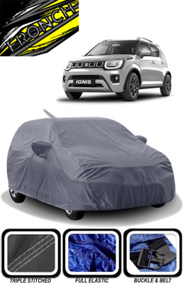 FRONCH Car Cover For Maruti Suzuki Ignis, Ignis 1.2 AMT Alpha Petrol (With Mirror Pockets)(Grey)