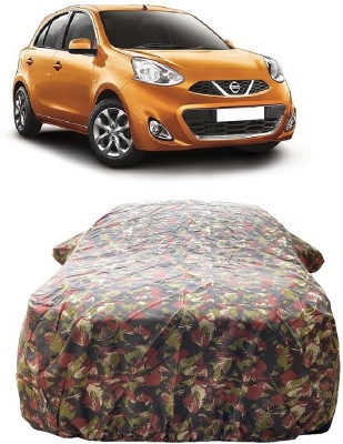 Wegather Car Cover For Nissan Micra Diesel XL (With Mirror Pockets)(Multicolor)