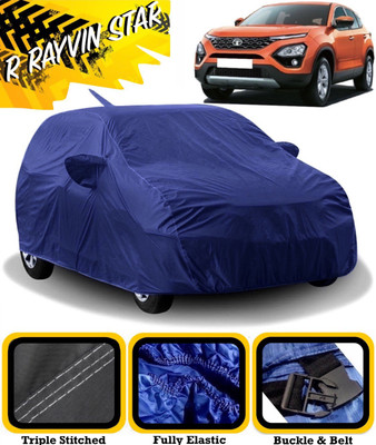 R Rayvin Star Car Cover For Tata Harrier (With Mirror Pockets)(Blue)
