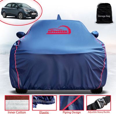 AUTOCOZEN WATERPROOF Car Cover For Hyundai Xcent (With Mirror Pockets)(Blue)