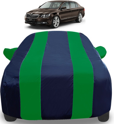 Amanzo Car Cover For Skoda Superb (With Mirror Pockets)(Green)