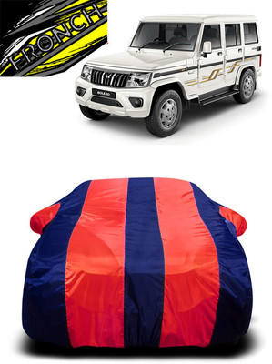 FRONCH Car Cover For Mahindra Bolero (With Mirror Pockets)(Red, Blue)