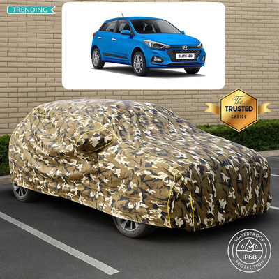 CODOKI Car Cover For Hyundai Elite i20 (With Mirror Pockets)(Yellow, Multicolor)