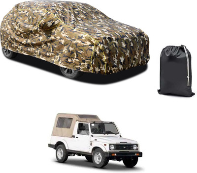 PAGORA Car Cover For Maruti Suzuki Gypsy (With Mirror Pockets)(Yellow, For 2019, 2020, 2021, 2022, 2023 Models)