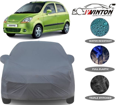 V VINTON Car Cover For Chevrolet Spark (With Mirror Pockets)(Grey)