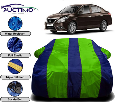 AUCTIMO Car Cover For Nissan Sunny (With Mirror Pockets)(Multicolor)