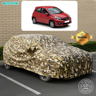 CODOKI Car Cover For Honda Brio (With Mirror Pockets)(Yellow, Multicolor)