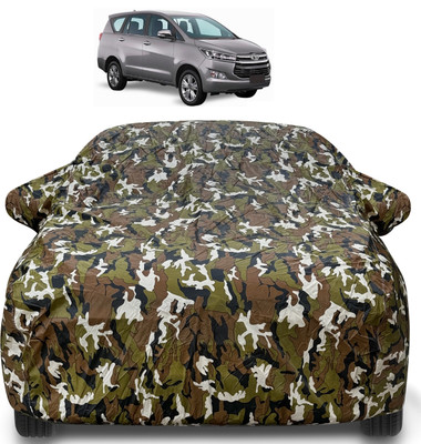 Auto Hub Car Cover For Toyota Innova Crysta (With Mirror Pockets)(Brown)
