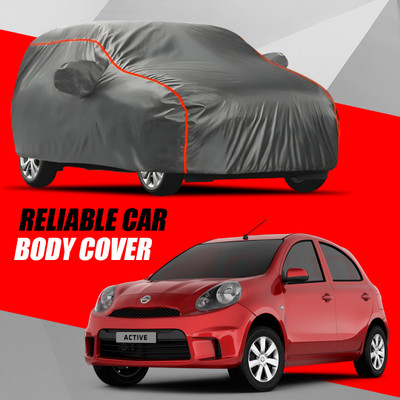 Swarish Car Cover For Nissan Micra Active (With Mirror Pockets)(Multicolor)