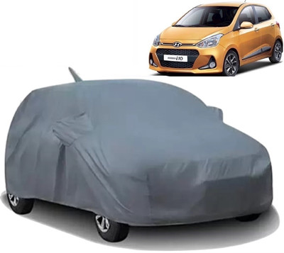 S Shine Max Car Cover For Hyundai Grand i10 (With Mirror Pockets)(Grey)