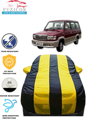 FUZICON Car Cover For Toyota Qualis FS B6(Yellow, Blue)