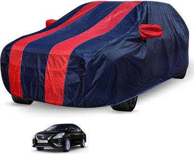 Auto Hub Car Cover For Nissan Sunny (Without Mirror Pockets)(Black, Red)