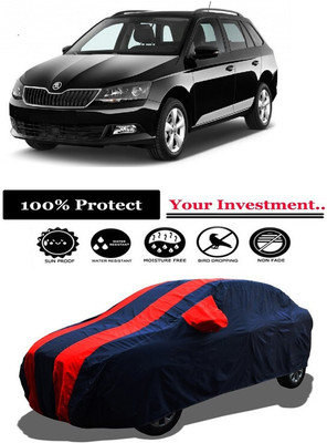 Amexride Car Cover For Skoda Fabia 1.6 TDI (With Mirror Pockets)(Red)
