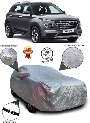 PAGORA Car Cover For Hyundai Venue (With Mirror Pockets)(Silver)