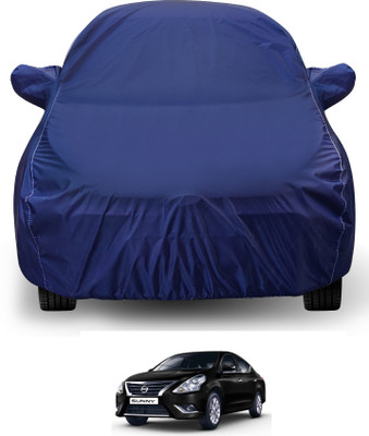 Auto Hub Car Cover For Nissan Sunny (With Mirror Pockets)(Blue)