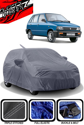 J S R Car Cover For Maruti Suzuki 800 AC Uniq (With Mirror Pockets)(Grey)