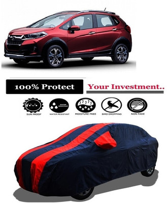 Amexride Car Cover For Honda WRV i-DTEC S (With Mirror Pockets)(Red)