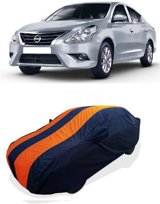 Coxtor Car Cover For Nissan Sunny Diesel XL (With Mirror Pockets)(Orange)