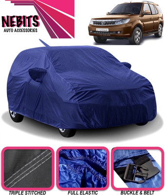 NEBITS Car Cover For Tata Safari Storme (With Mirror Pockets)(Blue)