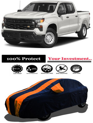 Amexride Car Cover For Chevrolet Silverado 5.3L (With Mirror Pockets)(Orange)