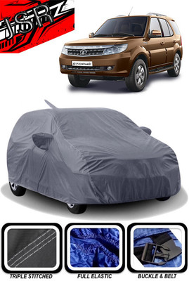 J S R Car Cover For Tata Safari Storme (With Mirror Pockets)(Grey)
