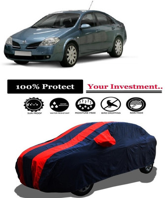 Amexride Car Cover For Nissan Primera 1.6 Acenta (With Mirror Pockets)(Red)