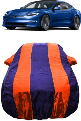 Wegather Car Cover For Tesla Model X Electric(Battery) (With Mirror Pockets)(Orange)