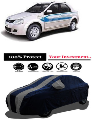 Amexride Car Cover For Mahindra E Verito D2 (With Mirror Pockets)(Grey)