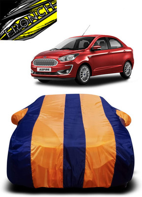 FRONCH Car Cover For Ford Figo Aspire 1.5 TDCi Titanium Opt (With Mirror Pockets)(Orange, Blue)