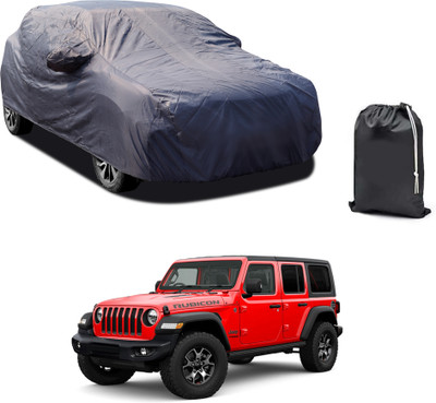 GOSHIV-car and bike accessories Car Cover For Jeep Wrangler (With Mirror Pockets)(Grey)