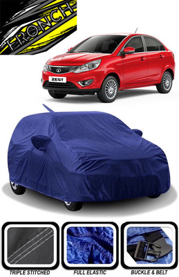 FRONCH Car Cover For Tata Zest (With Mirror Pockets)(Blue)