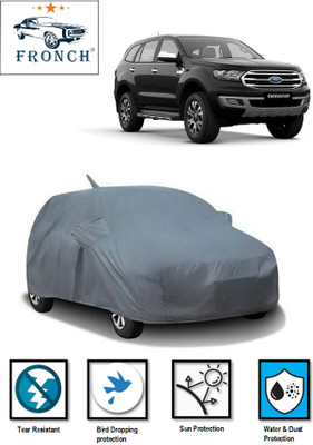 FRONCH Car Cover For Ford Endeavour (With Mirror Pockets)(Grey)