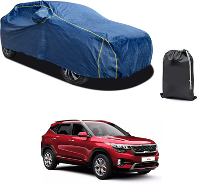 PAGORA Car Cover For Kia SELTOS (With Mirror Pockets)(Blue, For 2019, 2020, 2021, 2022, 2023 Models)