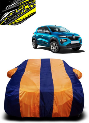 FRONCH Car Cover For Renault Kwid AMT RXL (With Mirror Pockets)(Orange, Blue)