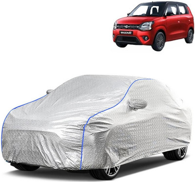 WSK Car Cover For Maruti Suzuki WagonR Stingray (With Mirror Pockets)(Silver, Blue)