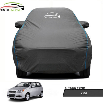 AUTO ALAXON Car Cover For Chevrolet Aveo (With Mirror Pockets)(Black)