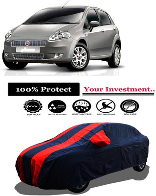 Amexride Car Cover For Fiat Punto Emotion 1.4L (With Mirror Pockets)(Red)