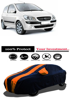 Amexride Car Cover For Hyundai Getz Prime (With Mirror Pockets)(Orange)