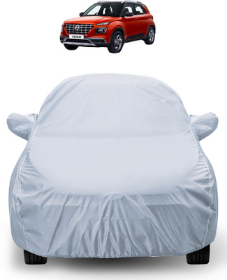 Auto Hub Car Cover For Hyundai Venue (With Mirror Pockets)(Silver)