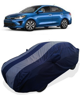 Coxtor Car Cover For Kia Rio LX (With Mirror Pockets)(Grey)
