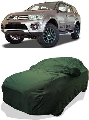QLAX Car Cover For Maruti Pajero Sport 4X2 AT Dual Tone (With Mirror Pockets)(Green)