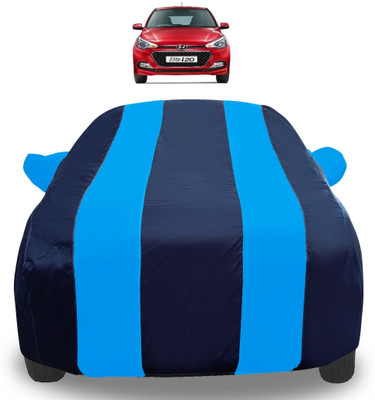 Auto Hub Car Cover For Hyundai Elite i20 (With Mirror Pockets)(Blue)